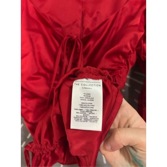 The Collection By Reformation Cherry Red Winchester Top - Picture 7 of 10
